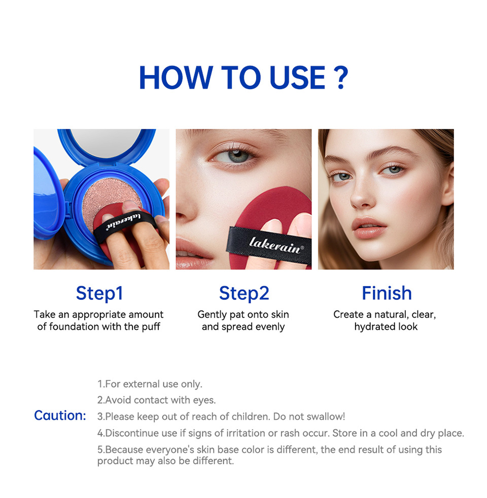 lakerain Blue Cushion Foundation Semi-matte Cushion Foundation Liquid undefined