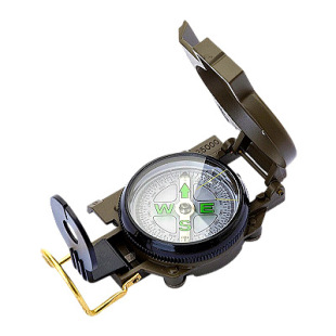 Plastic Army Green Flip Portable Outdoor Camping Compass Outdoor Mountaineering Compass Wholesale
