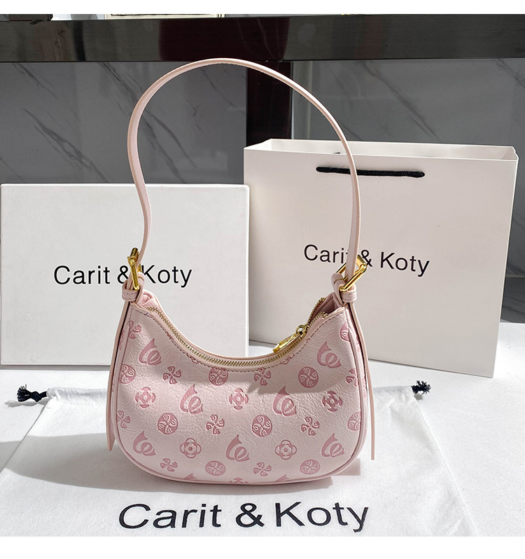 Dames schoudertas crescent roze voor zomerse stijlen_voghion.com