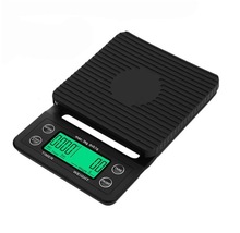 K07家用手冲咖啡电子秤3kg计时咖啡称多功能厨房秤0.1g