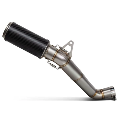 Suitable for Motorcycle Exhaust Pipe Modification Cbr1000 Mid-Section Ar Short Version Sc Cannon Barrel Scorpion Tail Section 08-16 (Motorcycle exhaust pipe) - cbr1000-middle-section-sc-carbon-fiber-with-mesh-60mm