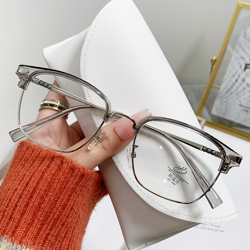 Reading glasses new anti-blue light glasses frame reading glasses comfortable retro eyebrow business men's trendy glasses