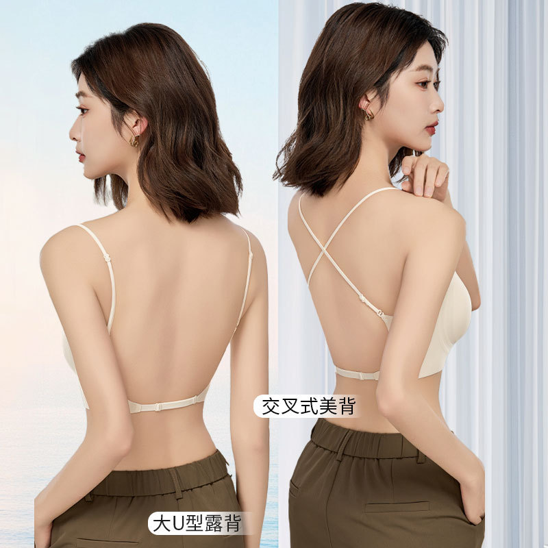 6622 plus size chubby girl [free size] seamless back underwear small chest comfortable breathable jelly soft support bra summer