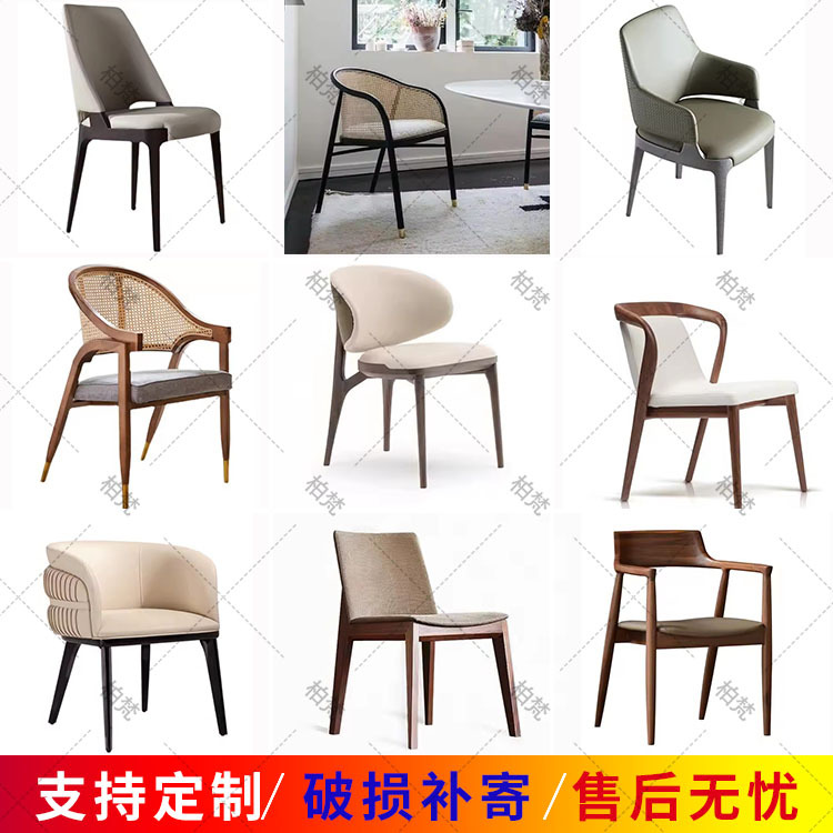 Mesa de comedor de hotel de caja de madera maciza cadena de restaurantes occidentales diseñadores de estilo antiguo asiento de tela de caña