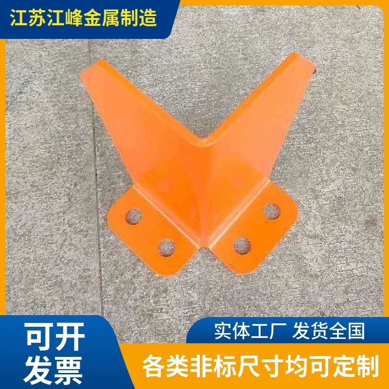 Металлические утолщенные колонны складских полок с угловыми защитными приспособлениями для предотвращения столкновений, размеры L-образной и U-образной формы и различные аксессуары для защиты вил.