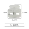 7#flat double hole*translucent