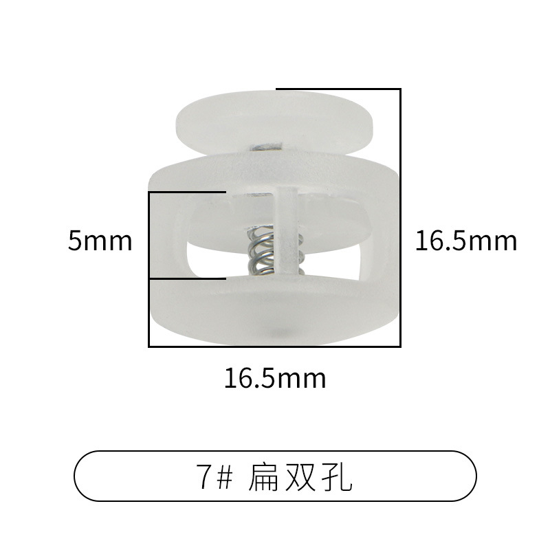 Rebecca primavera hebilla de plástico solo agujero ajuste botón campana tapa doble agujero hebilla de cuerda redonda negro cerdo hebilla de la nariz