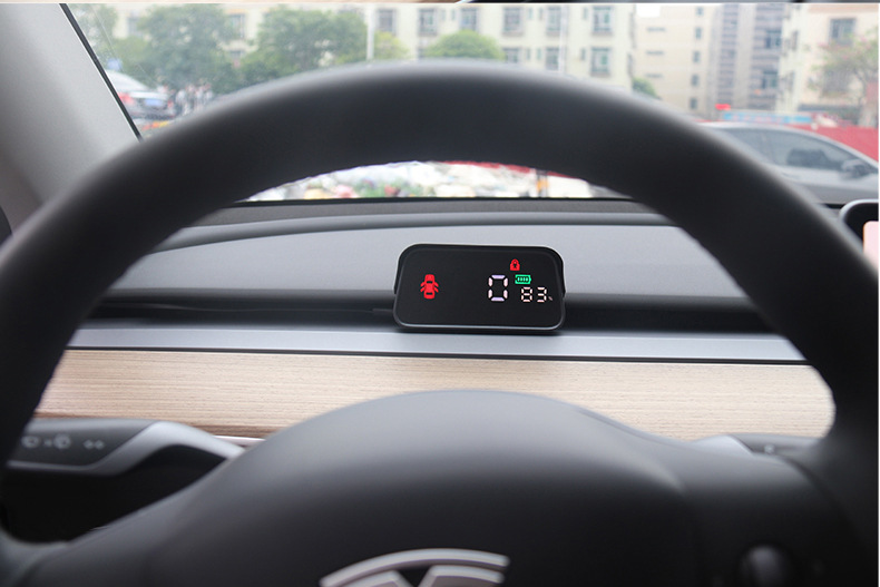 Tesla Smart Hud Head-Up Display Universal Car Gps Satellite Time Speedometer High-Definition Car Display