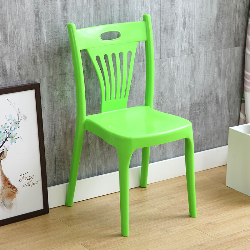 Silla trasera de plástico engrosada puesto grande Silla de comedor Silla de restaurante hogar al aire libre playa adulto rápido comedor silla de plástico taburete