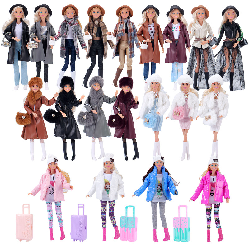 Cross-Border Hot-Selling Cool Doll Leather Outfit Set 11inch American Girl 30cm Doll Clothes Stylish Jacket Cross-Border Cross-Border Hot-Selling Cool Doll Leather Outfit Set 11inch American Girl 30cm Doll Clothes Stylish Jacket Cross-Border