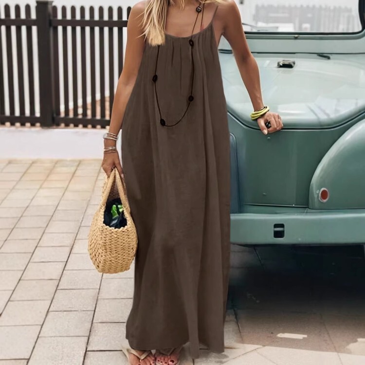 Women's Camisole Cross-Border Foreign Trade Amazon Aliexpress New Style Coat Backless Loose Loungewear Dress Spring Summer Women's Camisole Cross-Border Foreign Trade Amazon Aliexpress New Style Coat Backless Loose Loungewear Dress Spring Summer