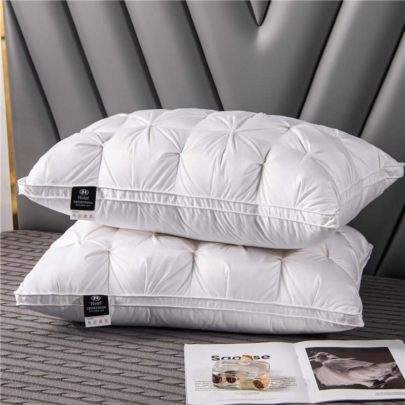 5つ星ホテルの枕、純綿、B&B、学生寮、家庭用、睡眠を助けるネックピロー、卸売枕芯