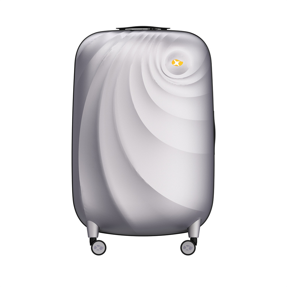 Vali ABS nhẹ 20 inch góc kim loại khóa kéo du lịch — Màu bạc
