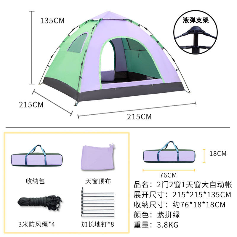 Upgraded hydraulic 2 doors and 3 windows in purple and green color  + ¥75.00 