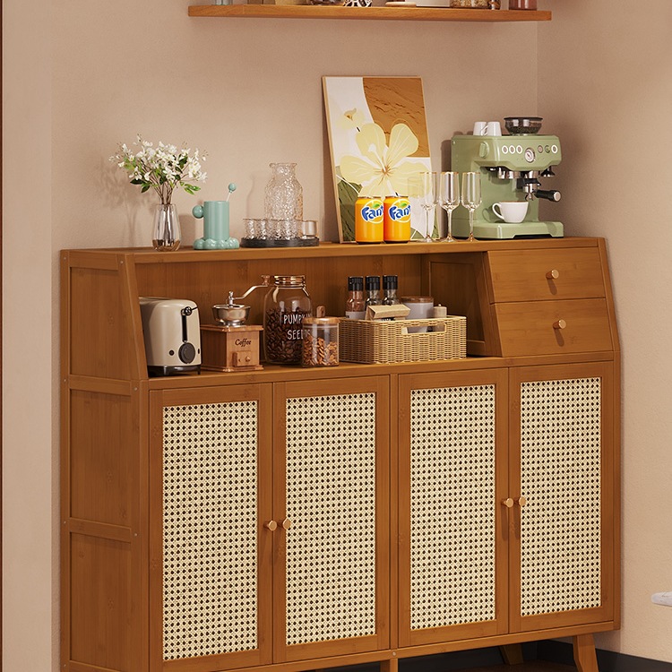 Kitchen Sideboard Retro Side Cabinet Living Room Storage Cabinet Floor-Standing Cabinet Coffee Wall-Mounted Integrated Storage Cabinet Tea Cabinet