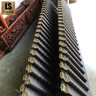 东阳仿古木雕古建筑木质屋檐斗拱寺庙装修中式牛腿角花木屏风花格