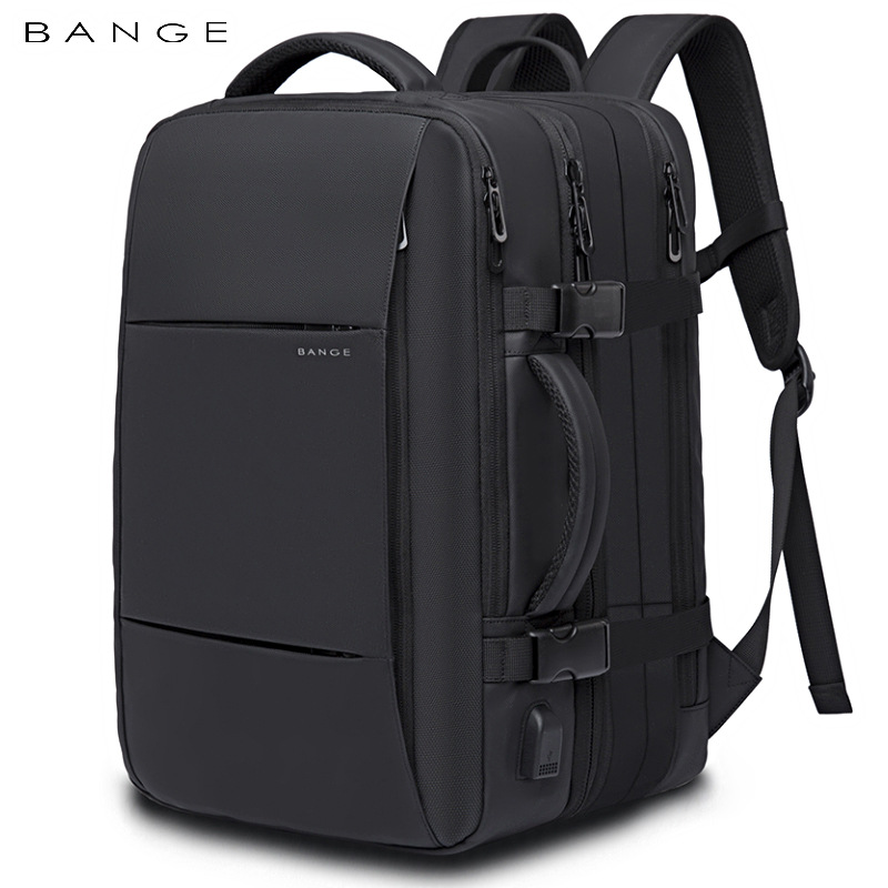 Mochila BANGE de gran capacidad – mochila expandible para portátil, viaje, impermeable con puerto USB