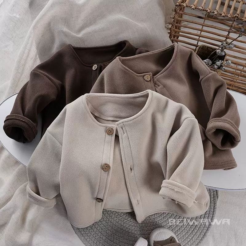 Детские осень и зима дети теплые кардиган для мальчиков