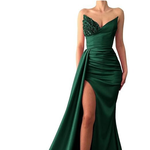 European and American Banquet Evening Dress for Women, Sequined Ball Gown with a Sense of Design, Long Dress for Cocktail Party, Slim-Fitting Fishtail Dress