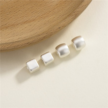 S999足银3D硬银配件方形隔珠圆形桶珠DIY编绳水晶手链串珠散珠