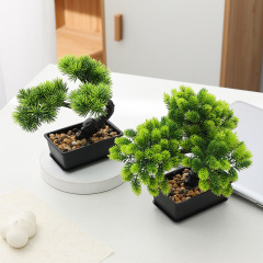 国境を越えた模擬緑植物組み合わせビューティーパイン鉢植え屋内デスクトップ緑植物装飾装飾品ウェルカムパインホットセール