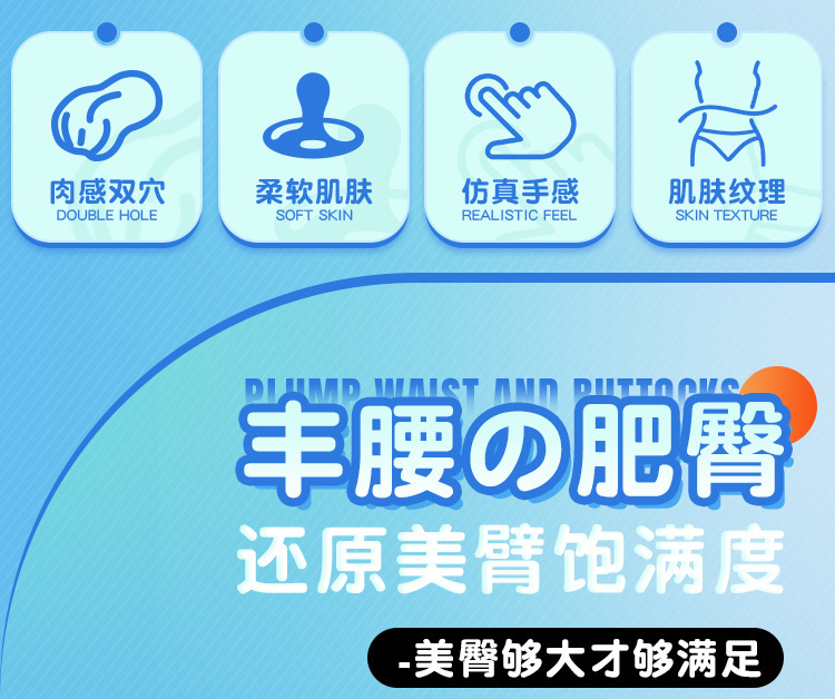 Half-Body Male Masturbator with Realistic Butt Mold and Breasts, TPE Manual Adult Toy — detail image 3