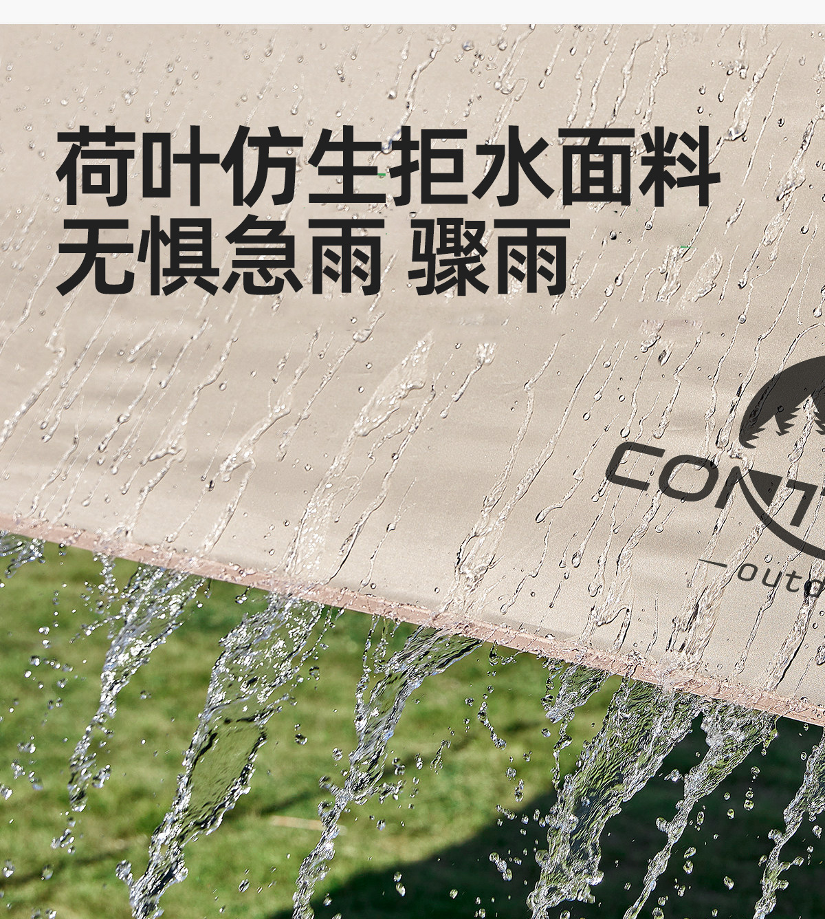 Kuangtu Black-Coated Outdoor Camping Sunshade Tarp, Thickened Sun Protection Coating, Rainproof Large Tarp for Camping