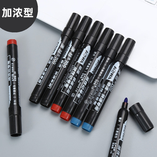 Oil-based waterproof marker boxed color quick-drying large-capacity large-head pen thick-head inerasable thickened hook line pen
