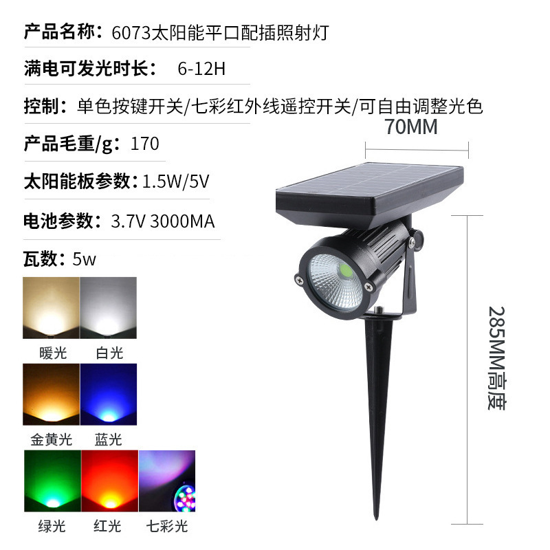 태양열 바닥 삽입 램프 (평면 통합)