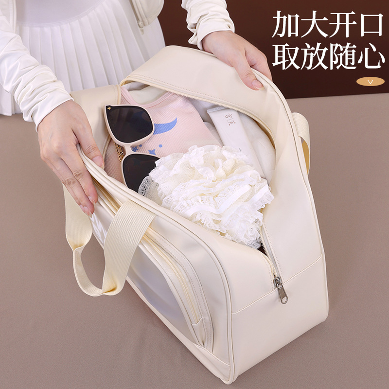 ウェットとドライの分離を備えたトロリーケース、特大のスイミングフィットネスバッグ、大容量の旅行用収納バッグ、防水ビーチバッグ