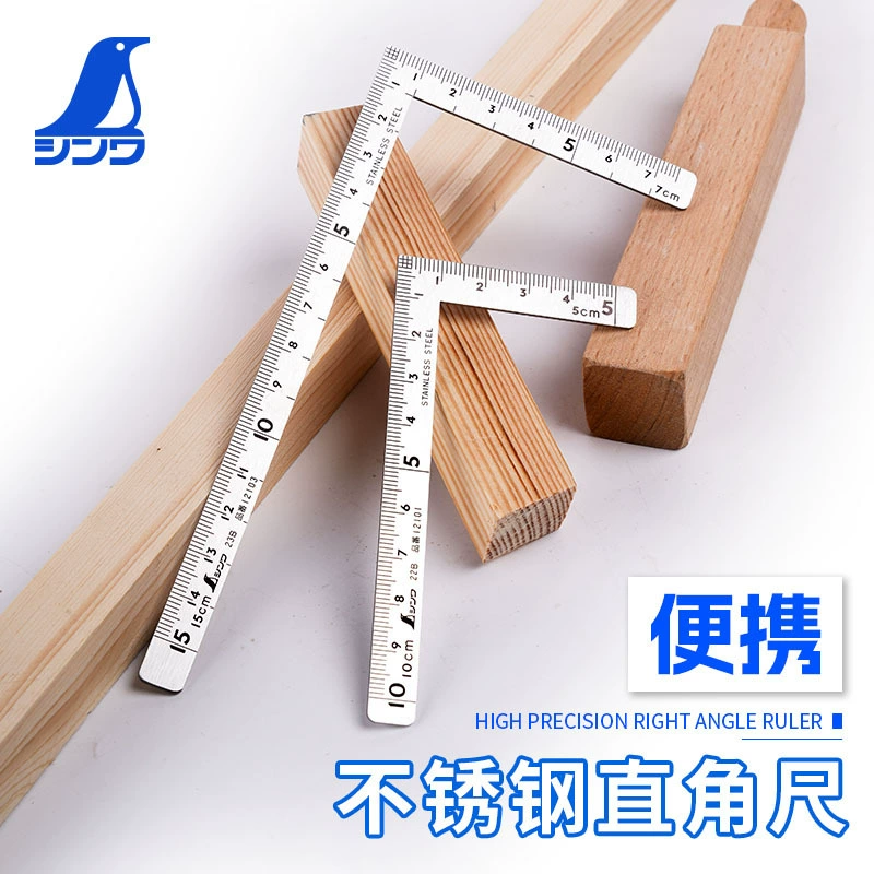 Япония Угловая линейка из нержавеющей стали под прямым углом L Тип Широкое сиденье Деревообрабатывающая линия Утолщенная линейка на 90 градусов Высокоточный угол