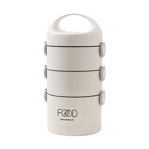 304 stainless steel insulation bucket handle multi-layered lunch box for office workers and students portable lunch bucket microwave heating meal