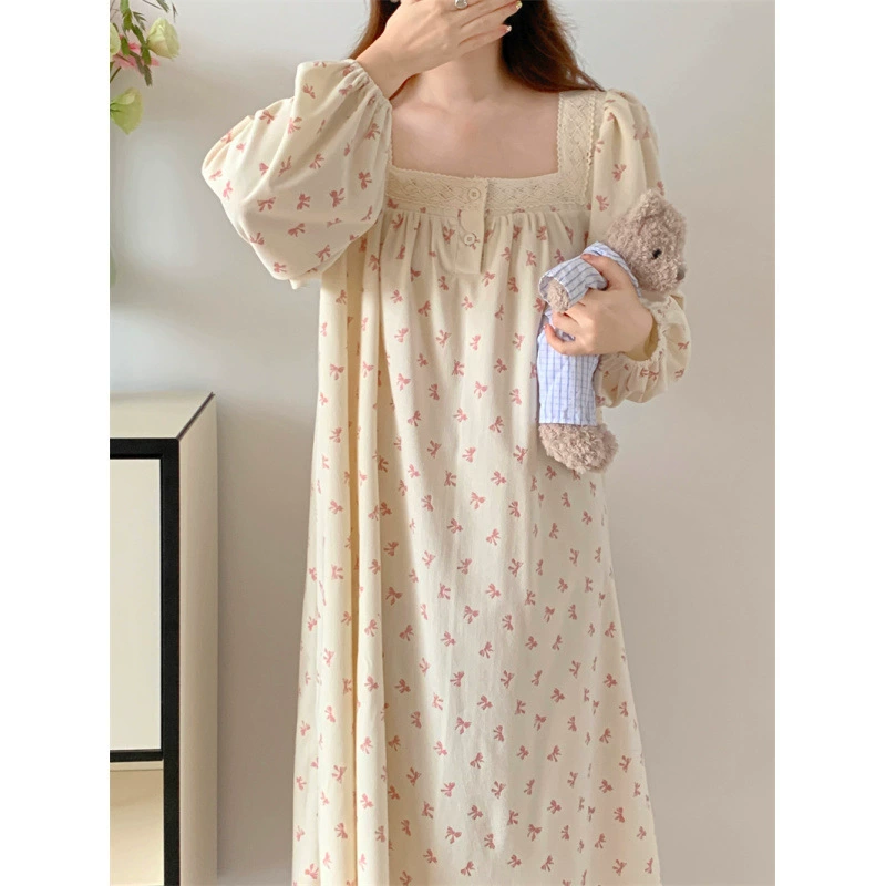 Cute pijama, set with bow for leisure, oversize