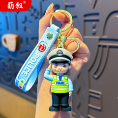 オリジナルの職業消防士のキーホルダーの精巧なかばんの掛け物の軍人の医者のキーチェーンは祝日の記念品に敬意を表します。