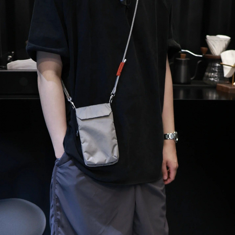 Tl plegable móvil compacto bolso de mano de hombre marca de moda inins estilo japonés bolso casual hombro