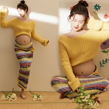 孕妇照服装影楼孕妇拍照摄影主题服装唯美小清新连衣裙写真照服装