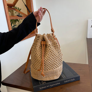(Wholesale), capacious straw bag, beach bucket