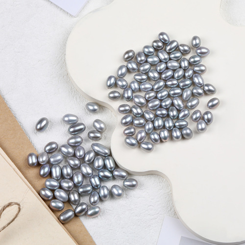 New gray freshwater pearl drop shape pearls, milky pearls with strong light and slight flaws, DIY loose beads, wholesale