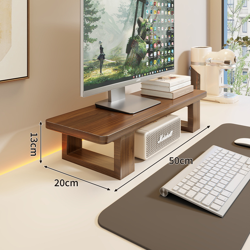 Soporte Elevador para Monitor de Madera MDF para Oficina y Escritorio