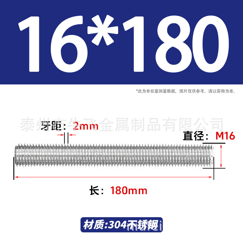 304 acero inoxidable barra de tornillo de tornillo de rosca completa barra de tornillo de perno alargado perno M12M16M18M20 image 104