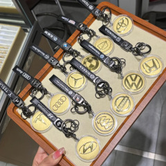 純金 999 車のロゴペンダントゴールド 20mg アクリルバッグキーホルダーレザーチェーンペンダントジュエリーフィール diy