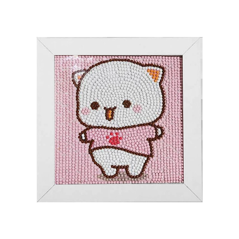 5D алмазная мозаика Cinnamoroll, в рамке 15×15 см для детей, набор DIY, в OPP-пакете