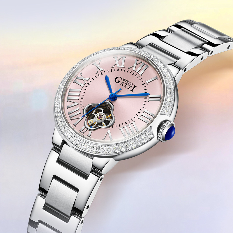 Bonest Gatti/Bugatti Watch Brand Women's High-End Mechanical Watch Waterproof Luminous Cross-Border Overseas