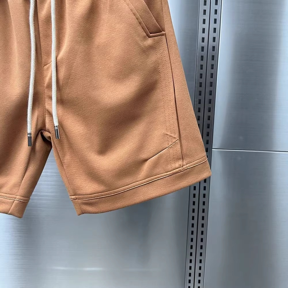 Herren-Freizeitshorts in Unifarben, neuer Sommerstil, gerades Bein, sportliche Fünf-Punkt-Hose, trendige und vielseitige Strandbekleidung_voghion.com
