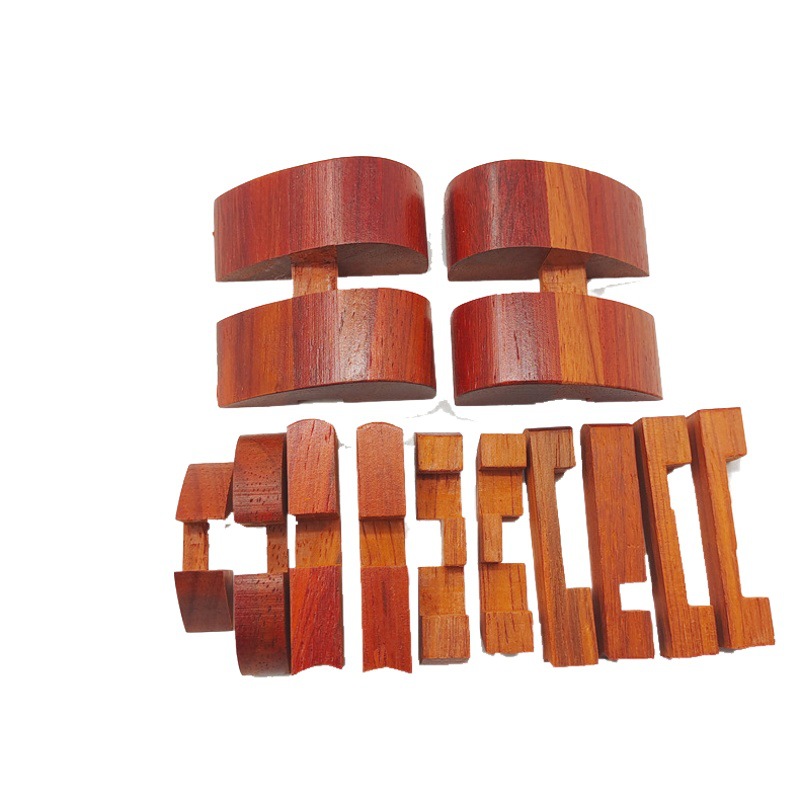 Suministro directo de fábrica Kong Ming bloqueo Luban bloqueo juego juguetes educativos nueve Cadena de palo de rosa nuevo amor bloqueo al por mayor