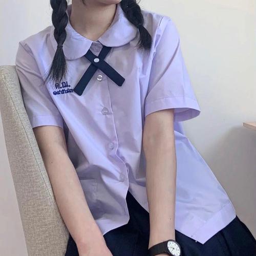 Thai-style school uniform tie with adjustable bow tie, JK girl decorative flower, forbidden girl version, school style