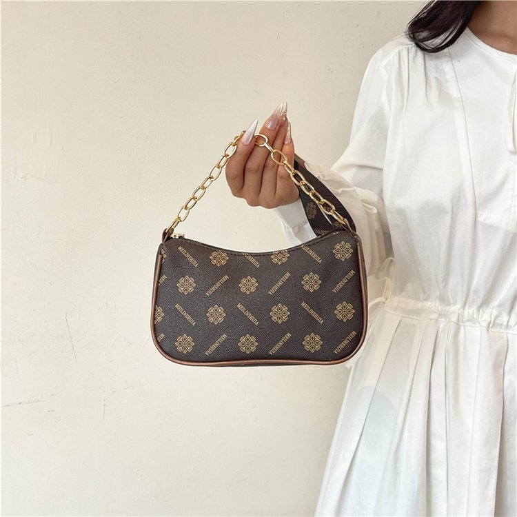 Este año bolsos populares para mujeres 2024 nueva moda moda casual impresión brazo bolsos de hombro impresión bolsos pequeños