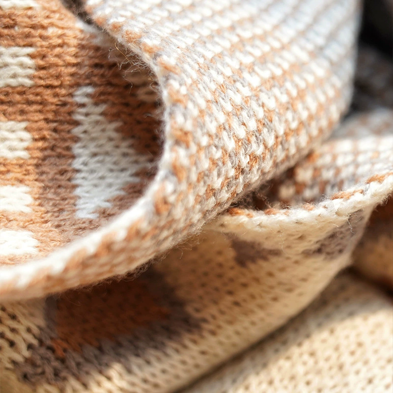  knitted cloak for sleep, sofa, duvet, boho style