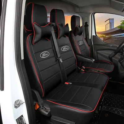 New Generation Car Seat Covers, Modelə uyğun (Original) oturacaq örtükləri - 3-seats-black-leather-with-red-edges-default-item