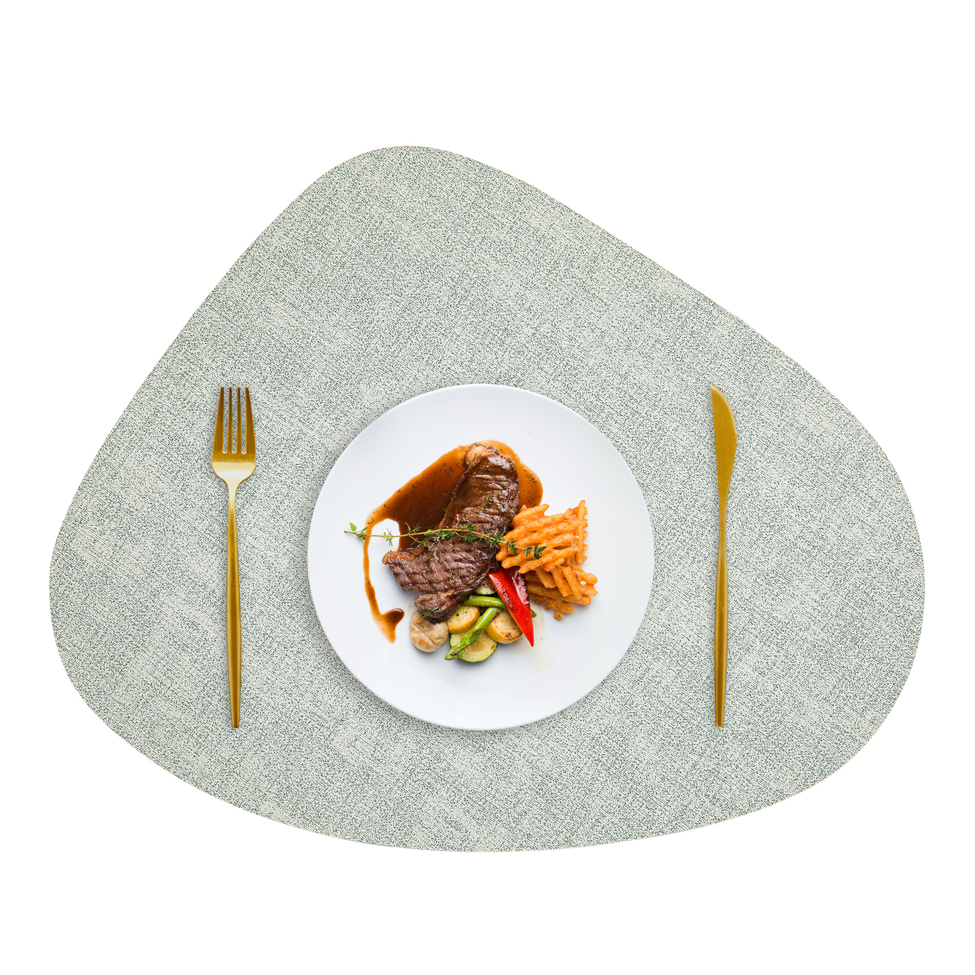 Manteles Individuales japoneses transfronterizos de tela en forma de gota, tapetes para platos impermeables y a prueba de aceite, tapetes aislantes para mesa, alfombrillas aislantes de pu para el hogar